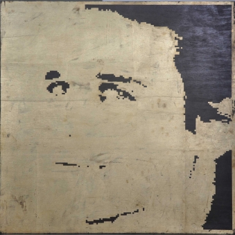 GOLD MAK – 2003 GOLD MAK – 2003 - Mahogany boards with carbon black stain, glue and gold leaf – 36” x 36”