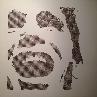 MAK SWIM 4 - 2013 MAK SWIM 4 - 2013 metal hearts and stainless steel nails on white lacquered board - 40” x 40” - US$5300